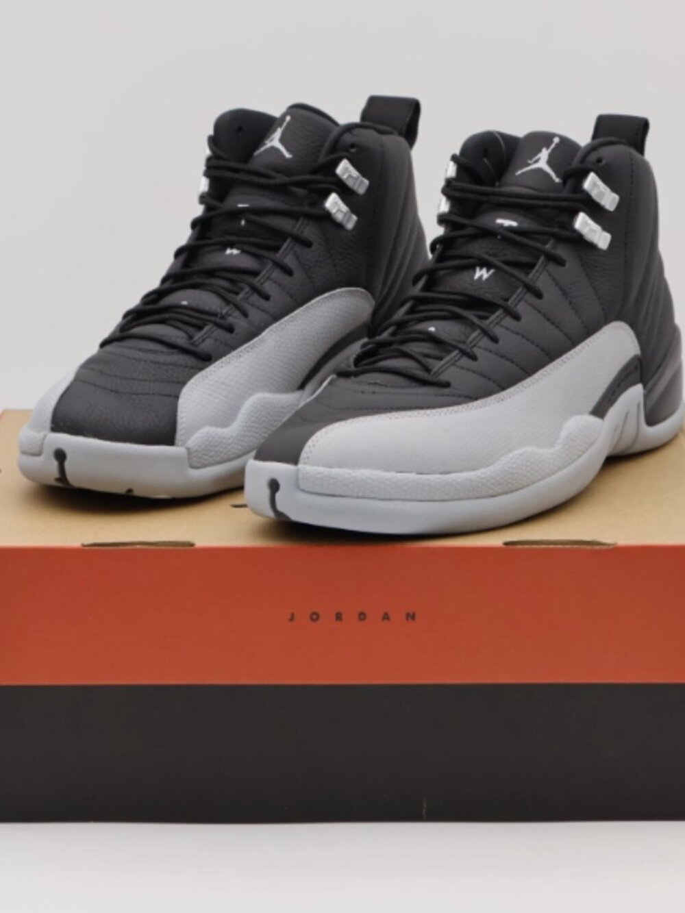 Nike Air Jordan 12 Retro Barons Black and Wolf Grey